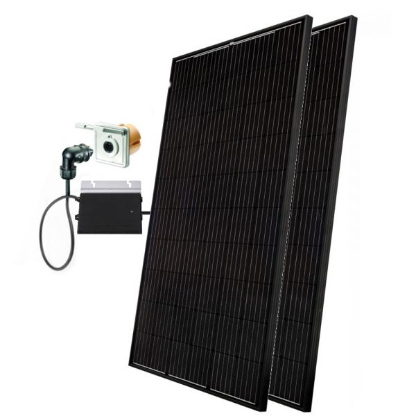 Minisolar | Balkon Solar | Mono Duo 600 W | inkl. Einspeisesteckdose