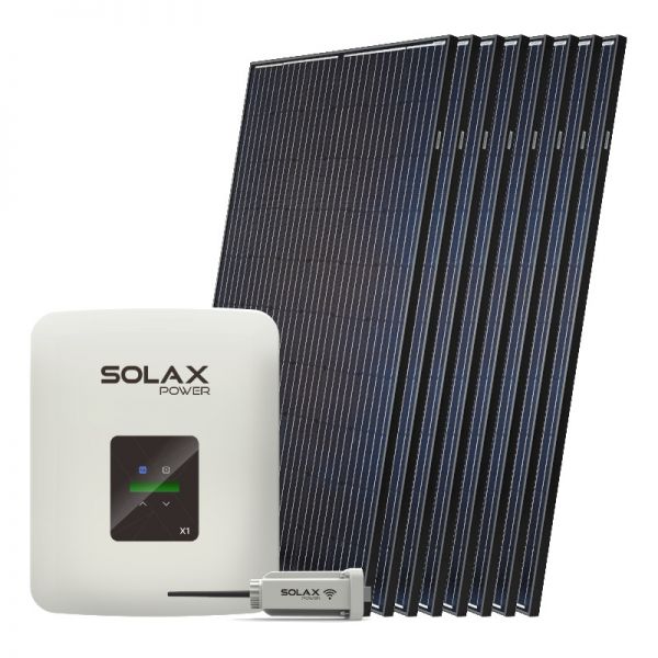 Solax Solar Komplett Set | 8x 380 Watt Halbzellen Module | 3000 Watt