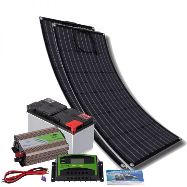 Insel Solaranlage | flexibles Komplettset 300 Watt | Quick-Charge